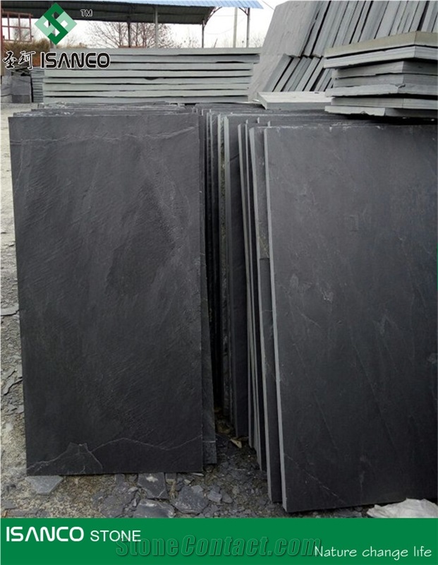 Black Slate Slabs Slate Tiles Natural Surface Black Slate Stone Flooring Very Cheap Slate Floor Tiles Slate Wall Tiles Natural Split Finish Black Slate from China
