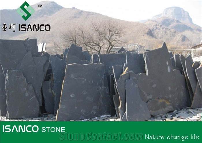 Black Slate Slabs Slate Tiles Natural Surface Black Slate Stone Flooring Very Cheap Slate Floor Tiles Slate Wall Tiles Natural Split Finish Black Slate from China