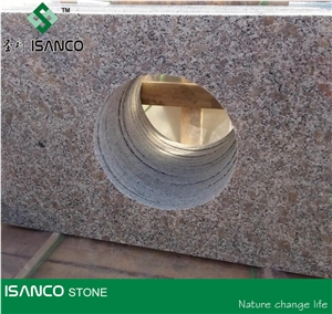 China G383 Granite Bathroom Countertops,Pearl Flower Granite,Zhaoyuan Flower Granite Custom Vanity Tops,Pearl White Granite Bathroom Solid Surface Engineered Stone Bathroom