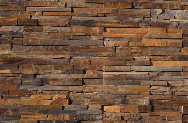 China Multicolor Slate Cultured Stone/Slate Culture Stone/Culture Slate/Slate Wall Cladding Cultural Stone