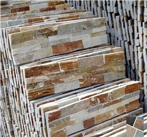 China Multicolor Slate Cultured Stone/Slate Culture Stone/Culture Slate/Slate Wall Cladding Cultural Stone