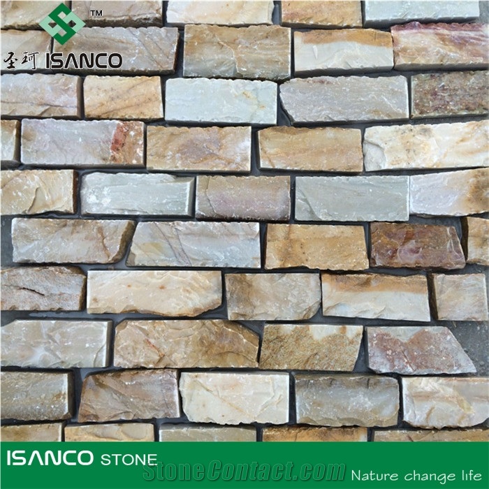 China Multicolor Slate Cultured Stone/Slate Culture Stone/Culture Slate/Slate Wall Cladding