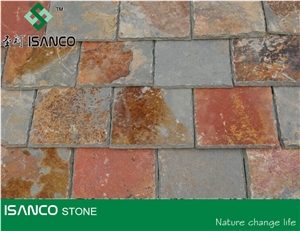 China Natural Slate Tile Roof Rusty Slate Roof Tiles Roofing Tiles Rustic Slate Roof Covering Natural Black Slate Roof Coating Cheap Rust Slates Stone