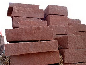 China Red Sunset Sandstone Block, Shandong Red Sandstone Block, Natural Red Sandstone, Cheap Price Sandstone from Quarry Owner