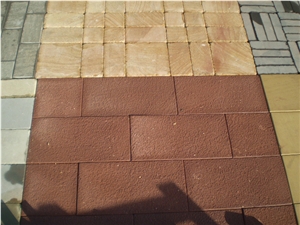 China Red Sunset Sandstone Block, Shandong Red Sandstone Block, Natural Red Sandstone, Cheap Price Sandstone from Quarry Owner