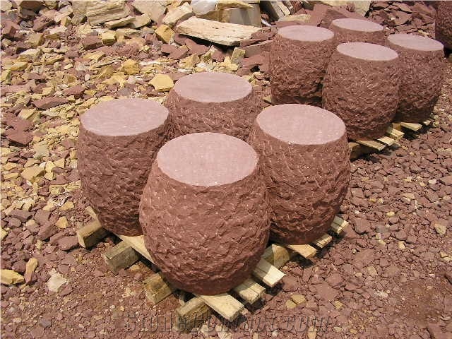 China Red Sunset Sandstone Block, Shandong Red Sandstone Block, Natural Red Sandstone, Cheap Price Sandstone from Quarry Owner