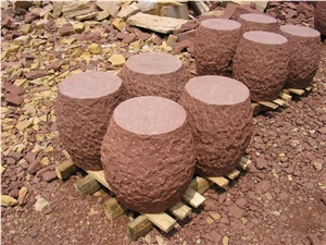 China Red Sunset Sandstone Block, Shandong Red Sandstone Block, Natural Red Sandstone, Cheap Price Sandstone from Quarry Owner