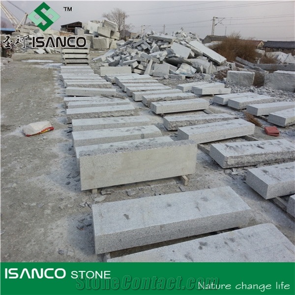 China Silver Grey Pearl Sesame Crystal White New G603 Granite Stair Step Irregular Shape Boarder, Garden Stepping Pavements Landscaping Stone