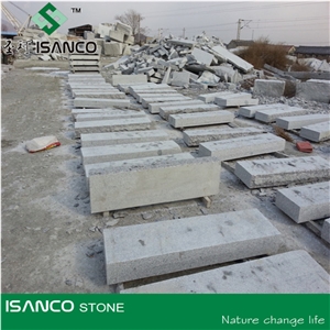 China Silver Grey Pearl Sesame Crystal White New G603 Granite Stair Step Irregular Shape Boarder, Garden Stepping Pavements Landscaping Stone