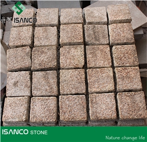 Chinese Granite Cube Stone G388 Yellow Granite Paving Set G350 Rusty Yellow Granite Exterior Pattern G341 Grey Granite Driveway Paving Stone G603 Courtyard Road Pavers Cut to Size for Wholesaling