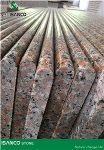 Chinese Red Granite Staircase G562 Granite Steps Bullnose Polished Maple Red Granite Stair Riser/ Stair Treads G562 Marple Red Granite Light Color Stair Threshold