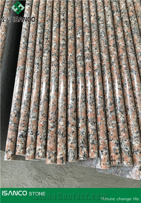 Chinese Red Granite Staircase G562 Granite Steps Bullnose Polished Maple Red Granite Stair Riser/ Stair Treads G562 Marple Red Granite Light Color Stair Threshold