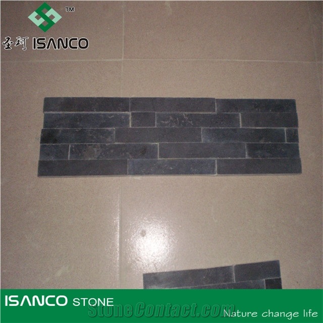 Cultured Stone, Ledge Stone Siding, Stone Wall Veneer Stone, Blue Black Slate Cultural Stone, Wall Panel Cladding