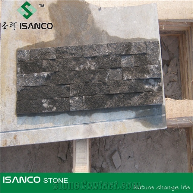 Cultured Stone, Ledge Stone Siding, Stone Wall Veneer Stone, Blue Black Slate Cultural Stone, Wall Panel Cladding
