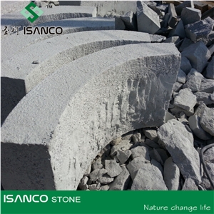 G341 China Grey Granite Bushhammered Kerb Stone Curb Roadstone Sidestone, Light Grey Granite, Kerbing Granite Stone, Landscaping Stone, Natural Kerbing Stone