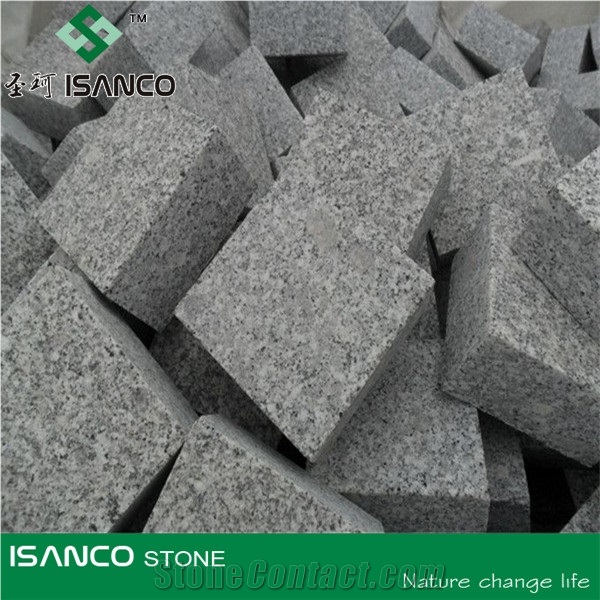 G341 Grey Granite Pavers/Cube Stone/China Grey Granite Cobble Stone, Lightly Tumbled Cubes