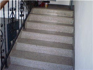 G361 Wulian Flower Pink Granite, Cheap Red Granite Steps & Stairs, China Pink Granite Risers