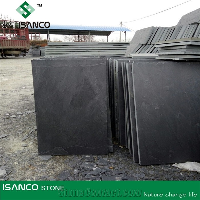 Jiangxi Black Slate Floor Tiles, Slate Wall Tiles, Black Slate Tiles and Slabs