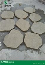 Landscaping Paving Cube Granite Pavers, Opalescent Grain Granite Garden Paving Tiles, Floor Covering Road Pavers, Yellow Granite Outdoor Floor Covering Cleft Edge Cube Stone, Exterior Pattern Paving S