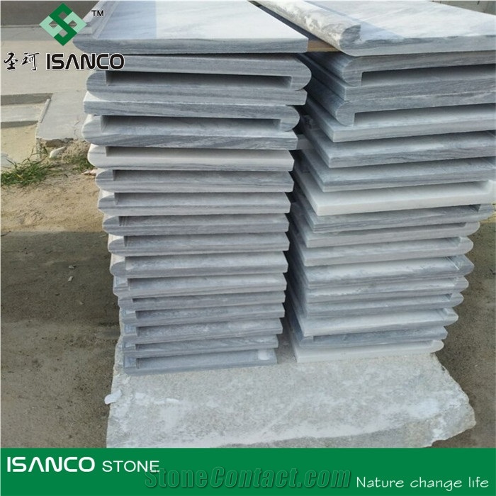 Marble Swimming Pool Terraces Edge,Cloud Grey Marble Swimming Pool Coping, Swimming Pool Tiles/ Polished Cloud Grey Marble Tiles/ Pool Coping Marble Tile