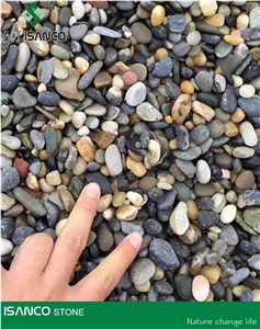 Natural Stone Mixed Pebble Stone Colorful River Stone Polished Stone Gravel Polished Pebbles Supply Large Quantity Pebble Walkway Cobble Stone Natural Stone for Driveway