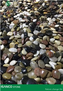 Natural Stone Mixed Pebble Stone Colorful River Stone Polished Stone Gravel Polished Pebbles Supply Large Quantity Pebble Walkway Cobble Stone Natural Stone for Driveway