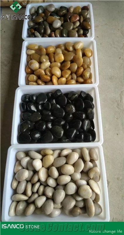 Natural Stone Mixed Pebble Stone Colorful River Stone Polished Stone Gravel Polished Pebbles Supply Large Quantity Pebble Walkway Cobble Stone Natural Stone for Driveway