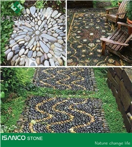 Natural Stone Mixed Pebble Stone Colorful River Stone Polished Stone Gravel Polished Pebbles Supply Large Quantity Pebble Walkway Cobble Stone Natural Stone for Driveway