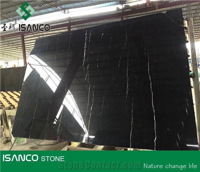 Nero Marquina Marble Pattern Black Marble Tiles & Slabs Black Margiua Marble Big Slabs Chinese Black Marquina Marble Floor Covering Tiles & Wall Covering Tiles Cheapest Black Marble from China