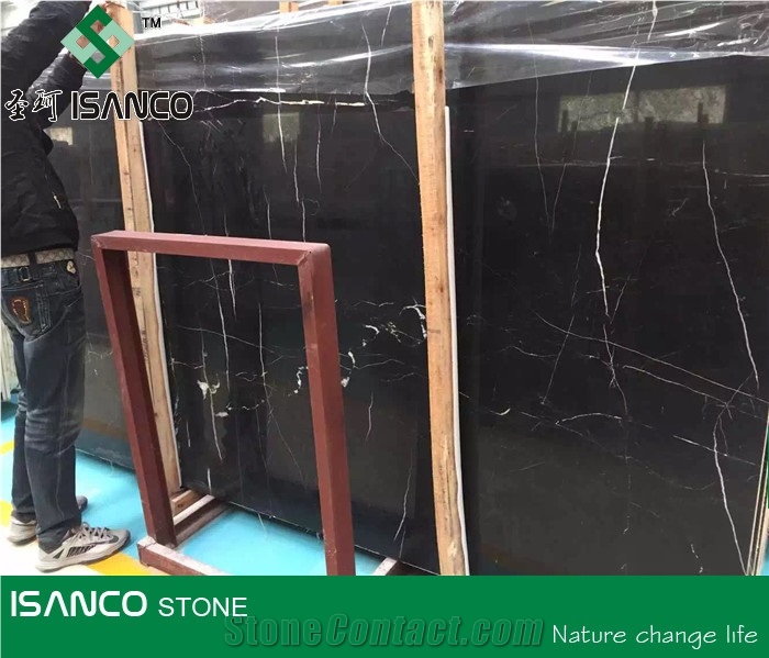 Nero Marquina Marble Pattern Black Marble Tiles & Slabs Black Margiua Marble Big Slabs Chinese Black Marquina Marble Floor Covering Tiles & Wall Covering Tiles Cheapest Black Marble from China