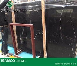 Nero Marquina Marble Pattern Black Marble Tiles & Slabs Black Margiua Marble Big Slabs Chinese Black Marquina Marble Floor Covering Tiles & Wall Covering Tiles Cheapest Black Marble from China