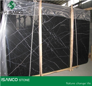 Nero Marquina Marble Pattern Black Marble Tiles & Slabs Black Margiua Marble Big Slabs Chinese Black Marquina Marble Floor Covering Tiles & Wall Covering Tiles Cheapest Black Marble from China