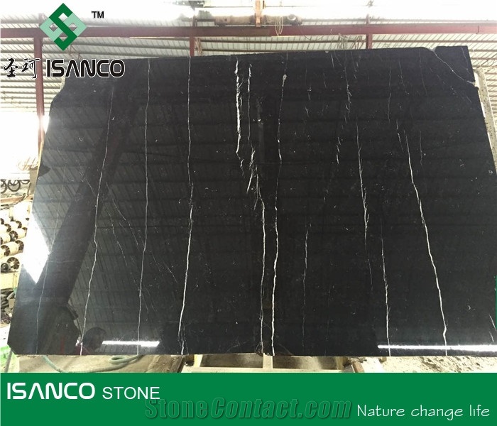 Nero Marquina Marble Pattern Black Marble Tiles & Slabs Black Margiua Marble Big Slabs Chinese Black Marquina Marble Floor Covering Tiles & Wall Covering Tiles Cheapest Black Marble from China