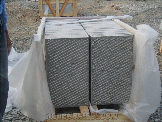 New Cheap Flamed Bushhammered Sandblasted Blue Limestone Floor Swimming Pool Coping Pavers