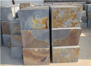 Rustic Yellow Slate Tiles, Floor & Wall Tiles, Wall Covering,Slate Stepping Stone & Flooring, Wall & Floor Covering,Natural Slate Tiles Cut to Size,Flagstone Slate Tiles,Natural Cultural Stone Slate