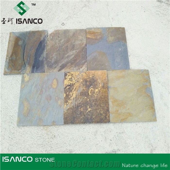 Rusty Slate Stone Tiles,Rustic Slate Tiles,Natural Slate,Rustic Stone Floor Tiles,Slate Wall Tiles,Slate Floor Tiles, China Culture Slate Slabs & Tiles, Wall Stone Buliding Panel for Building