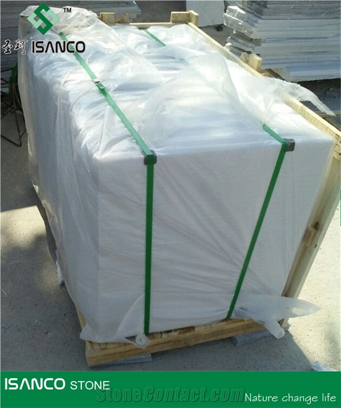 Sanco Stone Snow White Marble Slab, Polished Pure White Marble Tiles, Natural White Marble for Indoor Flooring & Wall Covering