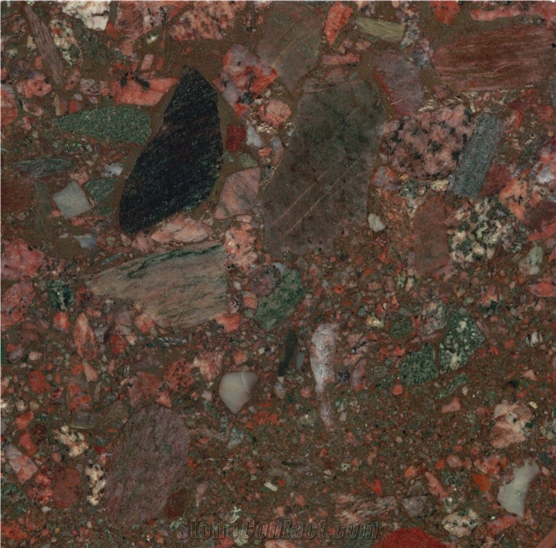 Seven Color Granite Stone Table & Kitchen Countertop, Polished Colorful Granite Stone