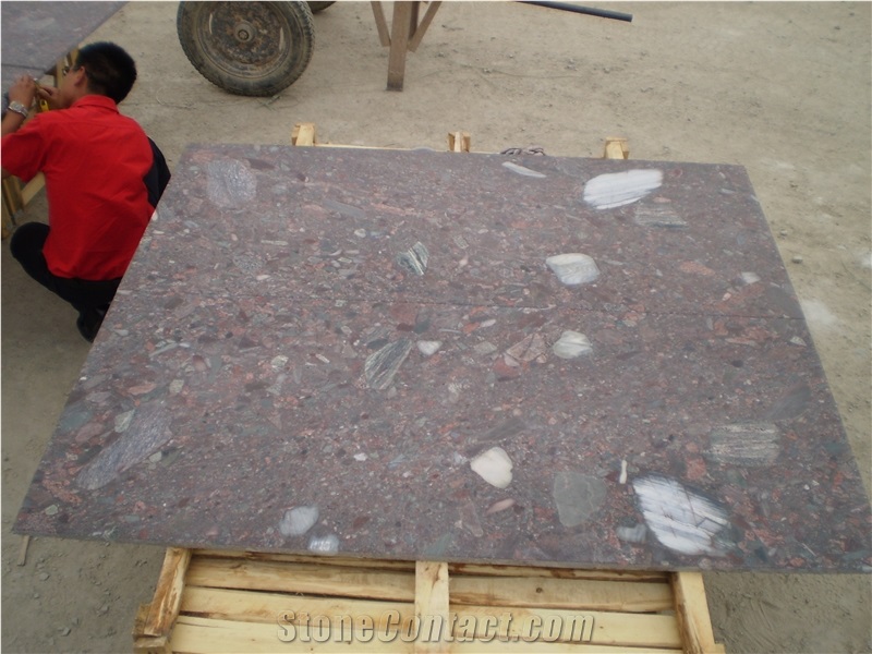 Seven Color Granite Stone Table & Kitchen Countertop, Polished Colorful Granite Stone