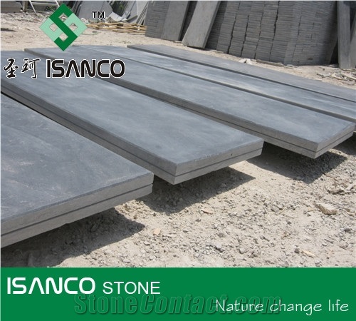 Shandong Blue Limestone Paving Tiles Blue Limestone Slabs Honed Blue Limestone Pavers Tiles& Slabs Landscaping Stone