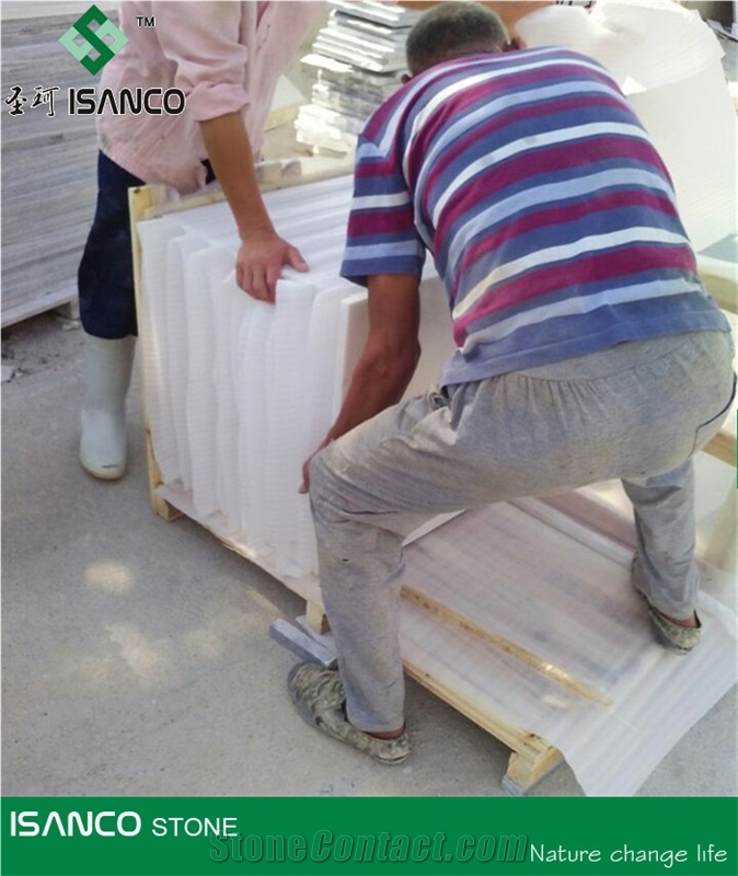 Shandong White Laizhou Marble Tiles & Slabs Glacier White Marble Wall Covering Tiles Laizhou Snow Flake White Marble Floor Covering Tiles Wintermint White Marble Pattern Snow White Marble Skirting