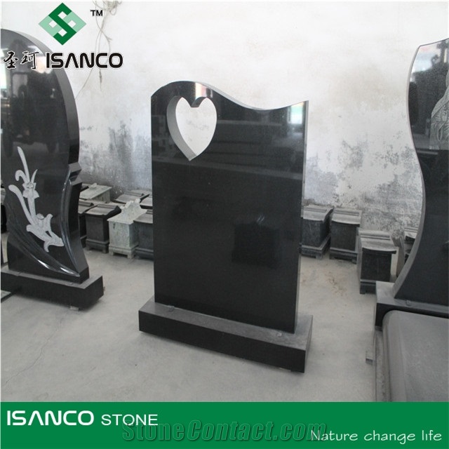 Shape Carving Tombstone, Shanxi Black,Black Granite,China Granite,Polished Granite Absolute Black Granite Tombstone