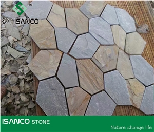 Slate Random Flagstones Meshed Slate Irregular Flagstones Colorful Flagstone Road Paving Rusty Slate Flagstone Walkway Pavers Grey Slate Flagstone Driveway Flagstone Patio in Stock for Wholesaling Slate Random Flagstones Meshed Slate Irregular Flagstones Colorful Flagstone Road Paving Rusty Slate Flagstone Walkway Pavers Grey Slate Flagstone Driveway Flagstone Patio in Stock for Wholesaling