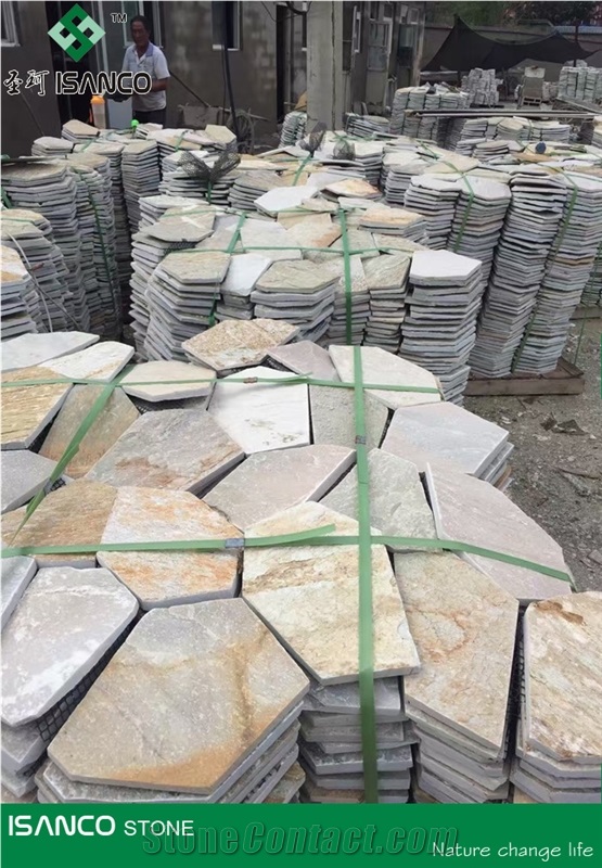 Slate Random Flagstones Meshed Slate Irregular Flagstones Colorful Flagstone Road Paving Rusty Slate Flagstone Walkway Pavers Grey Slate Flagstone Driveway Flagstone Patio in Stock for Wholesaling