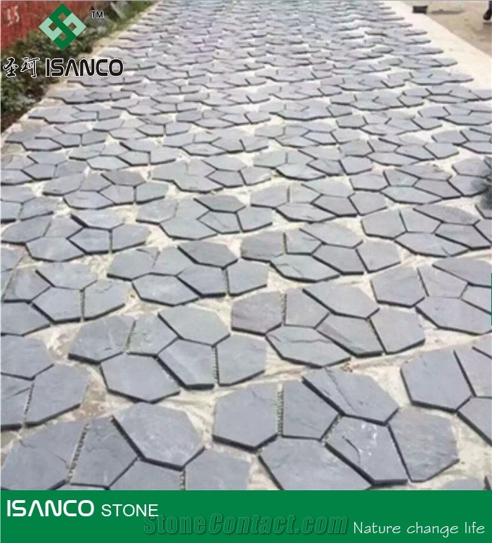 Slate Random Flagstones Meshed Slate Irregular Flagstones Colorful Flagstone Road Paving Rusty Slate Flagstone Walkway Pavers Grey Slate Flagstone Driveway Flagstone Patio in Stock for Wholesaling