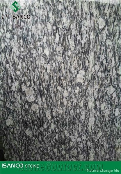 White Granite Deck Stair Sea Wave Flower Of Mengyin Granite Stair Riser Mengyin Hailang Hua Granite Stair Treads Spindrift White Granite Staircase Mengyin White Wave Granite Stair Threshold from China