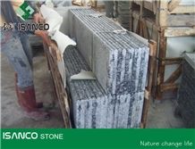 White Granite Deck Stair Sea Wave Flower Of Mengyin Granite Stair Riser Mengyin Hailang Hua Granite Stair Treads Spindrift White Granite Staircase Mengyin White Wave Granite Stair Threshold from China