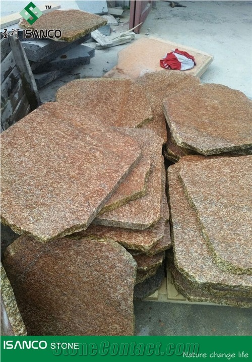 Yellow Granite Walkway Pavers, G388 Granite Park Paving Flagstone Stone & Giallo Cecilia Garden Granite Pavements & Granite Courtyard Road Pavers G388 Yellow Granite