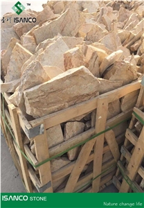 Yellow Slate Flagstone Random Flagstone Patio Irregular Flagstone Road Paving Slate Walkway Pavers Outdoor Stepping Stone Flagstone