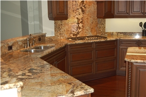 Exotic Brazil Granite Perimeter Counter and Island Top
